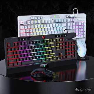 【現貨熱賣】狼途V8000現貨支持背光有綫遊戲套裝鍵盤現貨套件鍵盤