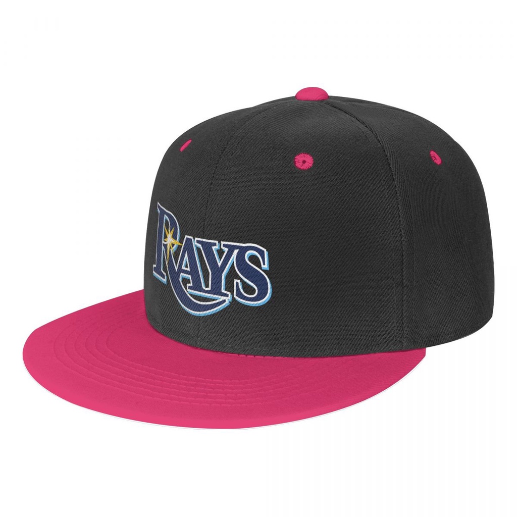 Tampa Bay Rays Logo MLB 嘻哈棒球帽 印花鴨舌帽太陽帽子 板帽 嘻哈街舞帽 平沿帽 潮帽 平簷撞色