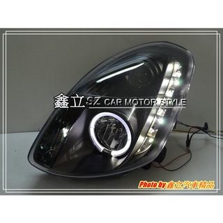 ※ 鑫立汽車精品 ※ INFINITI G35 03-06 2D 4D 直立式 LED 顆粒款 黑底 魚眼 大燈 頭燈