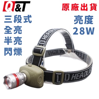臺灣出貨 伸縮調焦XPE單顆LED頭燈 28W 三段式 頭燈 照明裝置 LED頭燈 伸縮調焦 戶外 照明 工地 停電