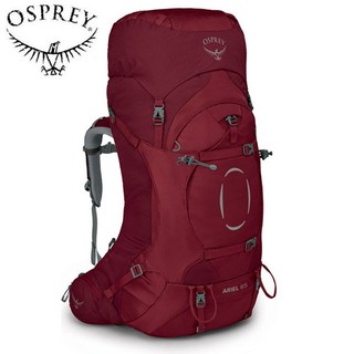 【Osprey】Ariel 65L M/L 登山背包 女款 葡萄酒紅