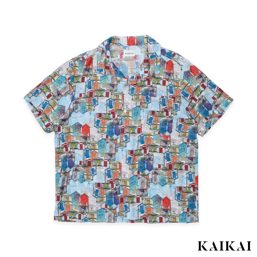 KAIKAI 潶椏屋短袖古巴襯衫 花襯衫 夏威夷襯衫 開衫襯衫 男生短袖上衣 輕薄透氣 仿天絲