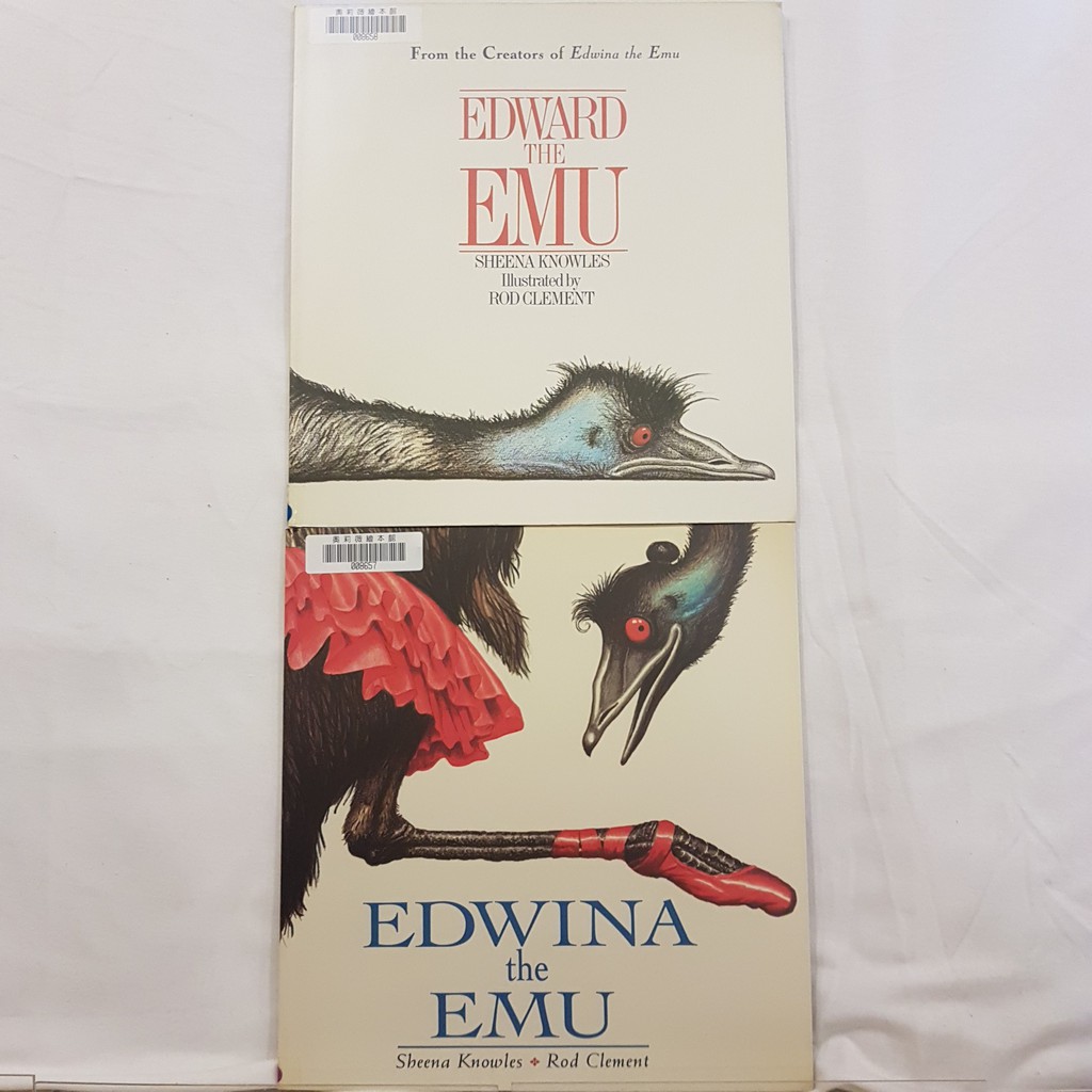 二手書 英文繪本 兩冊合售 Edwina The Emu等 Rod Clement 成長 生活 家庭 蝦皮購物