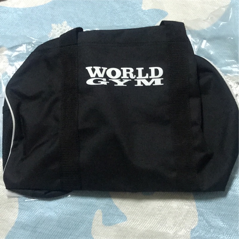 全新 world Gym 圓筒包/側背包/運動袋/運動包/旅行包（附肩背帶）全新