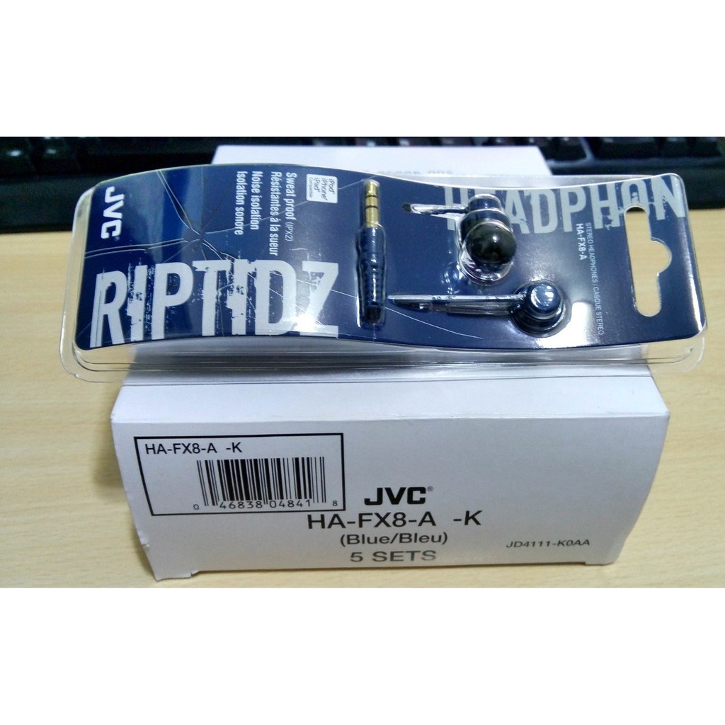 JVC HEADPHON RIPTMZ HA-FX8-A 入耳式 密閉型 立體聲耳機 耳塞式耳機 (藍色)