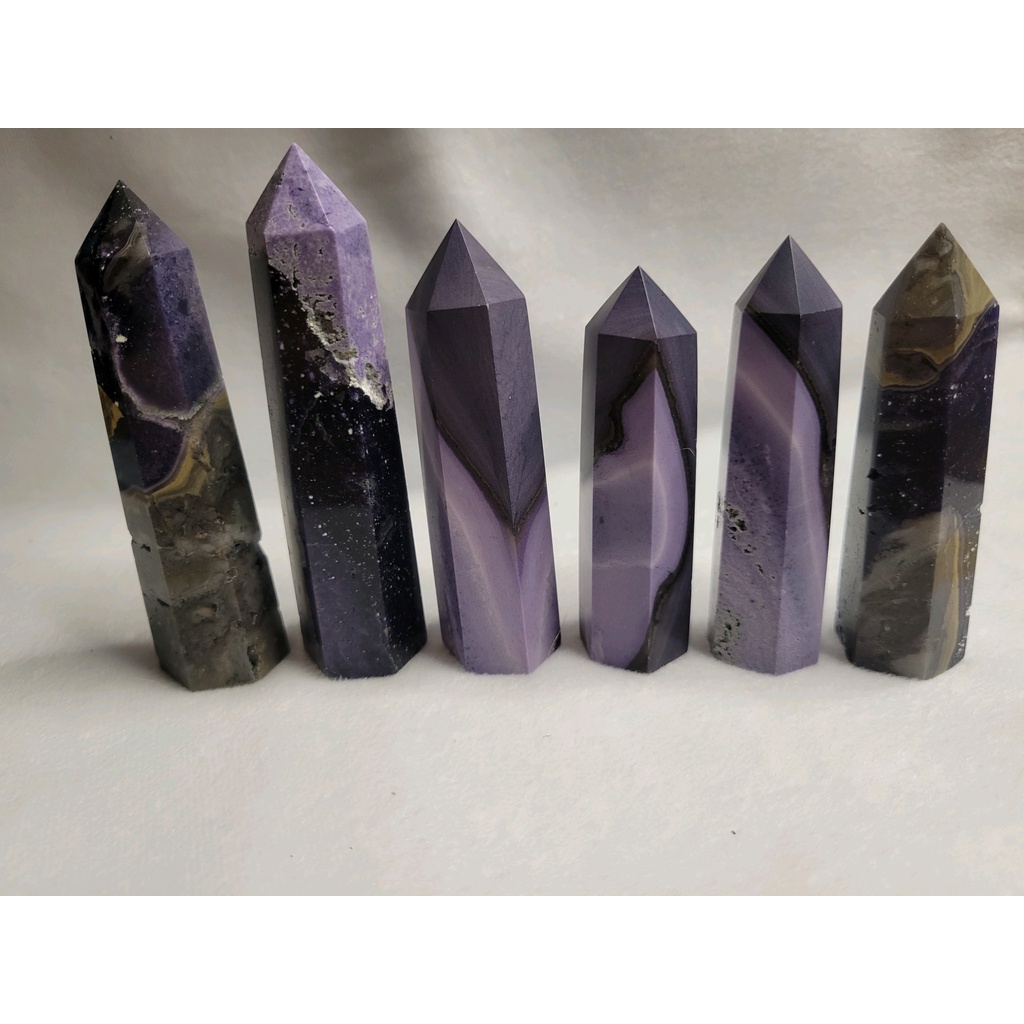 🌠宇宙萬物 紫羅蘭星空柱🌠紫雲母 紫水晶 晶洞 滿天星 星空 天然水晶 六角柱