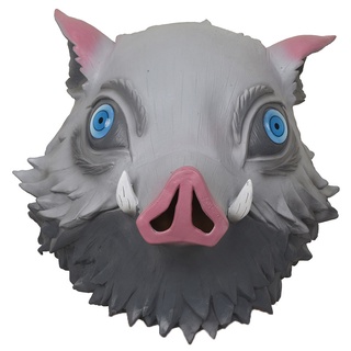 【牛牛柑仔店】野豬頭套 嘴平伊之助 頭套 野豬 豬頭 鬼滅之刃 動物 萬聖節 尾牙 遊行 變裝 COS 變裝舞會
