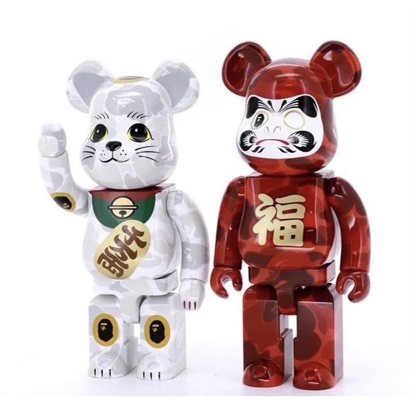 BAPE BE@RBRICK 招財貓+達磨 1000% 現貨