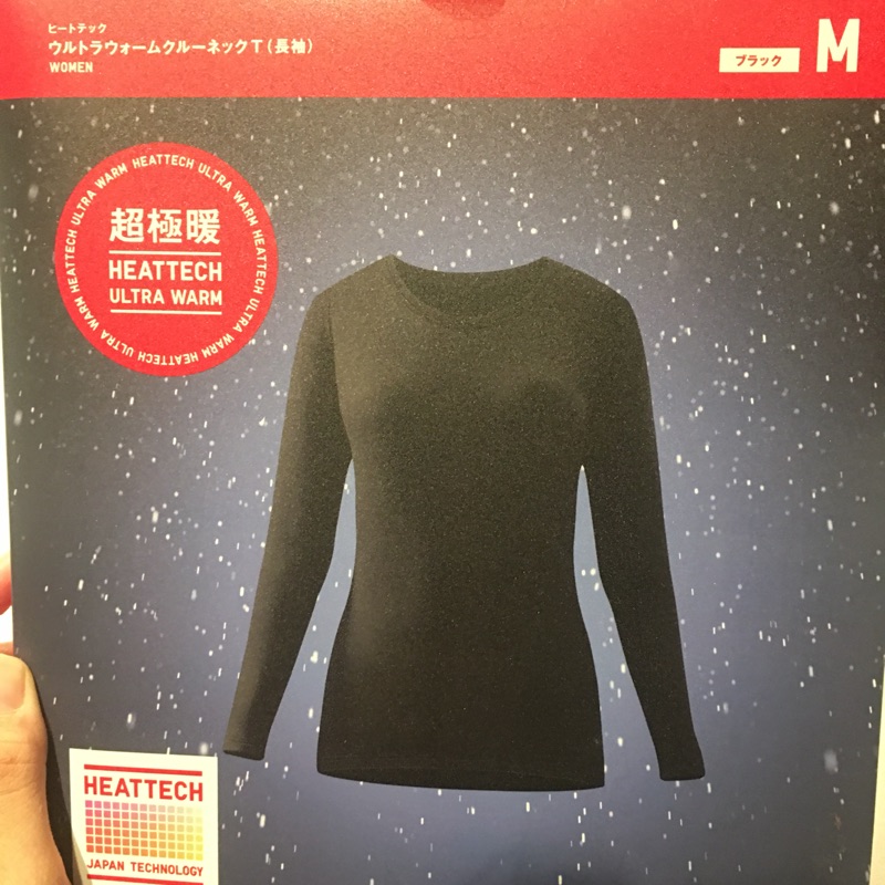 [現貨］日本uniqlo代購 超級暖 發熱衣  女 m 黑色