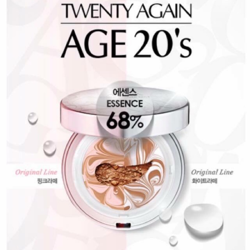 韓國超保濕水粉餅Age 20's爆水安瓶65%精華液粉餅