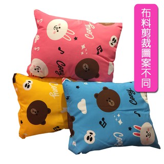 LINE HAPPY TIME 小枕 卡通兒童枕 休憩枕 午睡枕 趴睡枕 含枕芯枕頭套 可拆洗 正版授權 三色可選