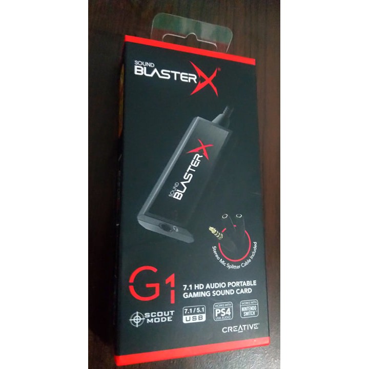 Creative Sound Blasterx G1 7.1聲道便攜式USB耳擴音效卡