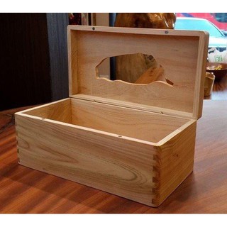 【小吳-客訂原木家具】台灣檜木面紙盒-台南 原木 家具
