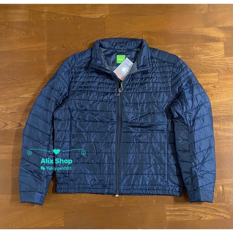 Hugo Boss 綠標 保溫棉材質 Thermore Ecodown、男款深藍色立領外套、夾克
