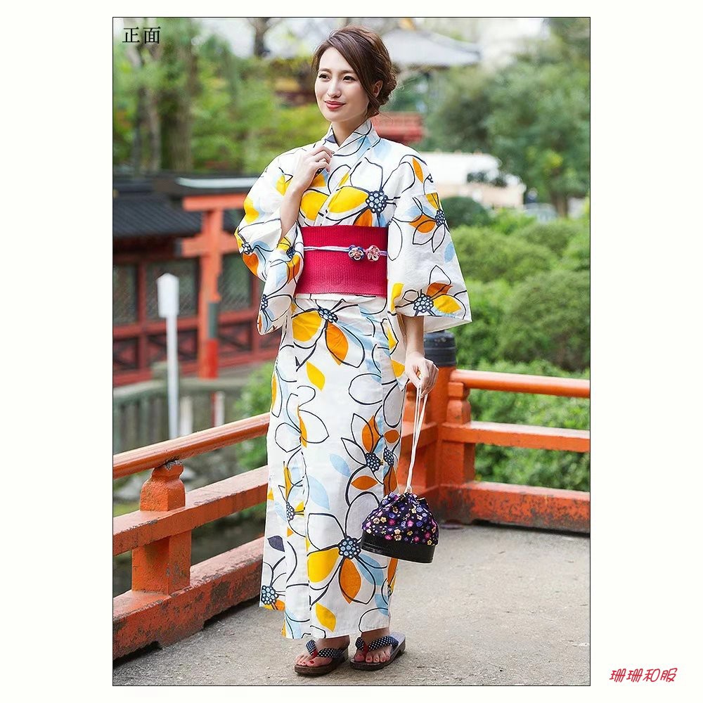 日本和服浴衣女19新款正裝和服浴衣yukata Cos旅游和服 蝦皮購物