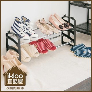 不可超取~臺灣製造【ikloo】伸縮式鞋架組1入/寬度延伸最長108cm/鞋櫃/伸縮收納架/置物架/拖鞋架/SH32