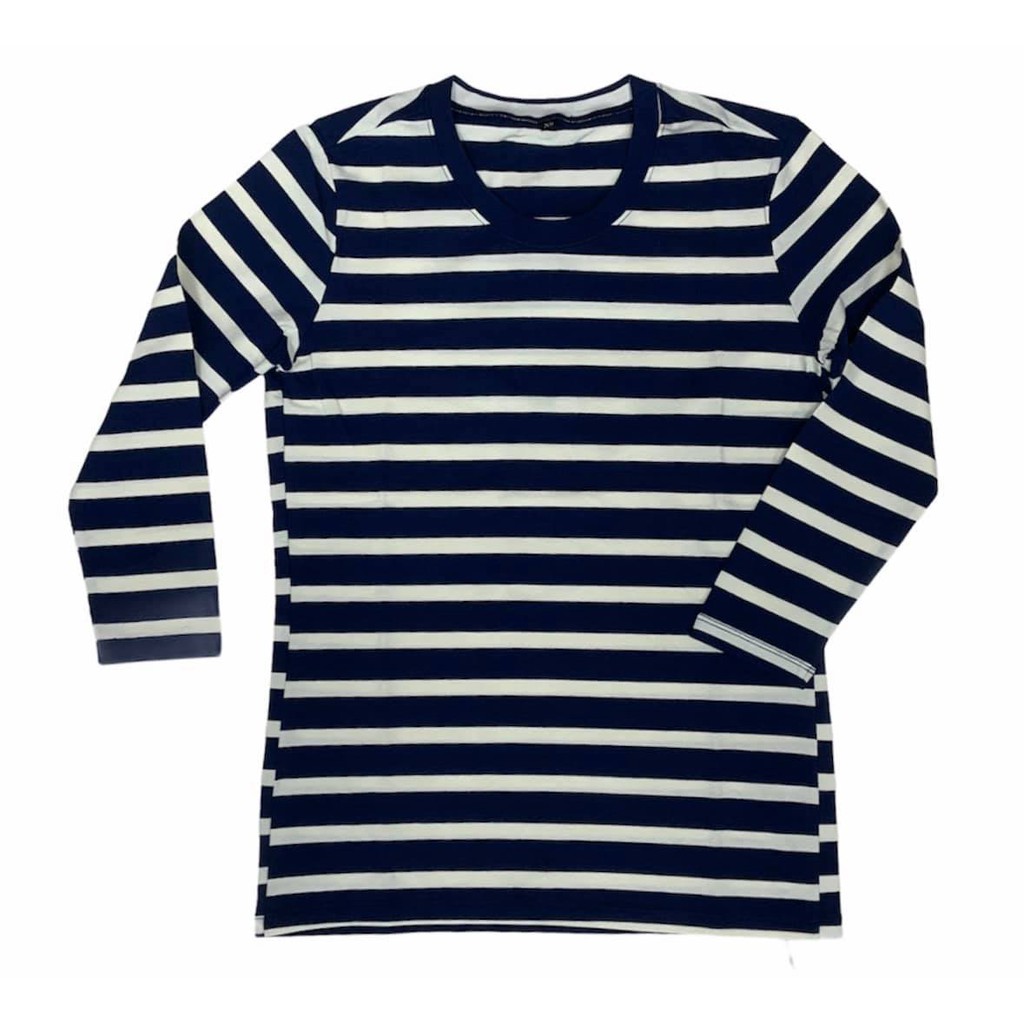 Vieso男生基本款七分袖圓領T恤(新藍白)A001-8