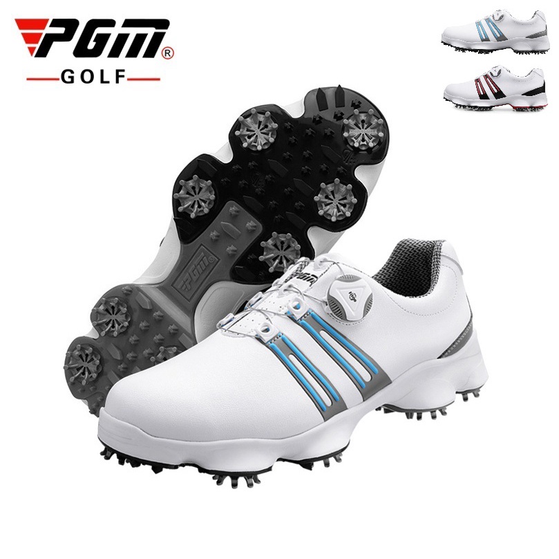 Pgm 高爾夫旋轉扣鞋帶防水男士運動鞋帶可拆卸防滑釘鞋寬底運動鞋 XZ102