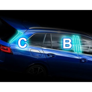 VW 福斯Golf MK8 variant CARBON/犀牛皮 BC柱/尾翼飾板保護貼 小馬汽車工坊