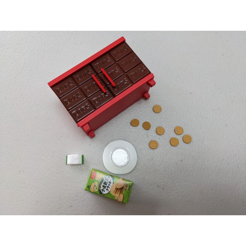 二手 無紙盒 Re-ment 盒玩 食玩 森永甜點食譜 5號 時尚簡單的前菜 巧克力櫃子 小麥胚芽餅乾