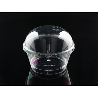 [現貨]10入 130cc 冰淇淋杯 乳酪杯 PS杯 透明杯果凍杯 甜品杯 布蕾杯 塑膠杯 冰沙杯杯 附蓋【G8843】