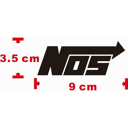 【豆豆彩藝】N03-NOS 簍空防水貼紙 (Impreza CIVIC S2000 TYPE R)