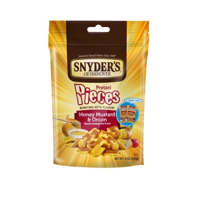 Snyder’s 史奈德蝴蝶餅-蜂蜜芥末 250g/包 pretzels honey mustard &amp; onion
