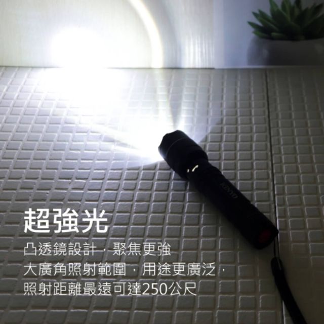 【KINYO】大廣角外接式充電手電筒 (LED-5065)