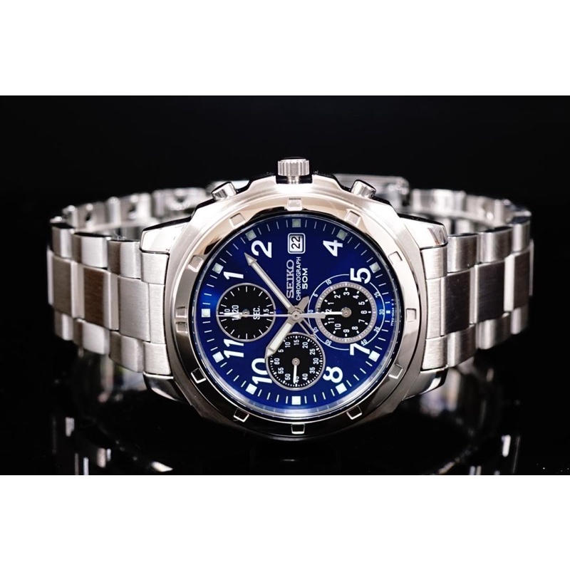 SEIKO Criteria競速運動風格三眼計時腕錶/藍面/42mm/SNDF73P1(7T92-0RK0B)