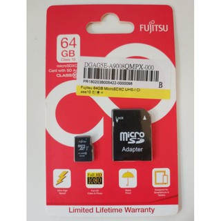 ~向上3C~Fujitsu MicroSD SDXC Class10 UHS-I 64GB 80MB/S 記憶卡