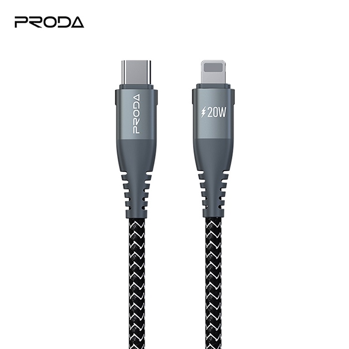 PRODA PD 20W 全兼容快充 鋁合金編織 充電傳輸線 1.5M