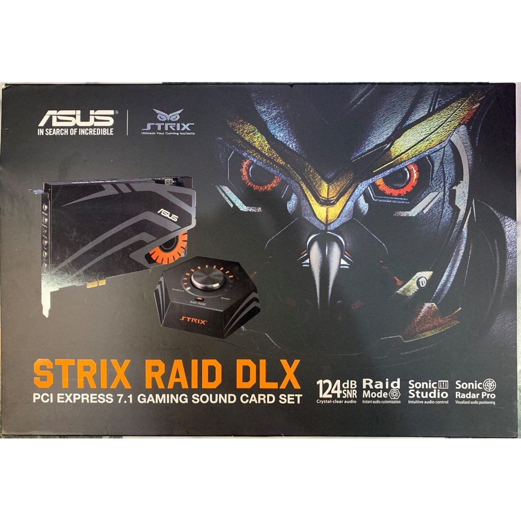ASUS sound card 華碩音效卡 STRIX Raid DLX 7.1 聲道PCIe 遊戲音效卡組