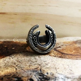 品牌作品-能神系列【奧丁馬蹄盾】(925純銀戒指)幸運馬蹄鐵/盧恩文字/盾牌【Ewin創物】