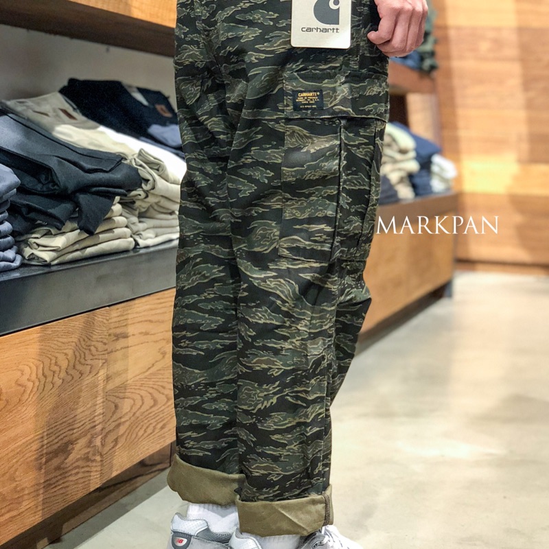 Mark®️【Camper Pant Camo Tiger Carhartt WIP】現貨日本代理正品虎紋工作褲| 蝦皮購物
