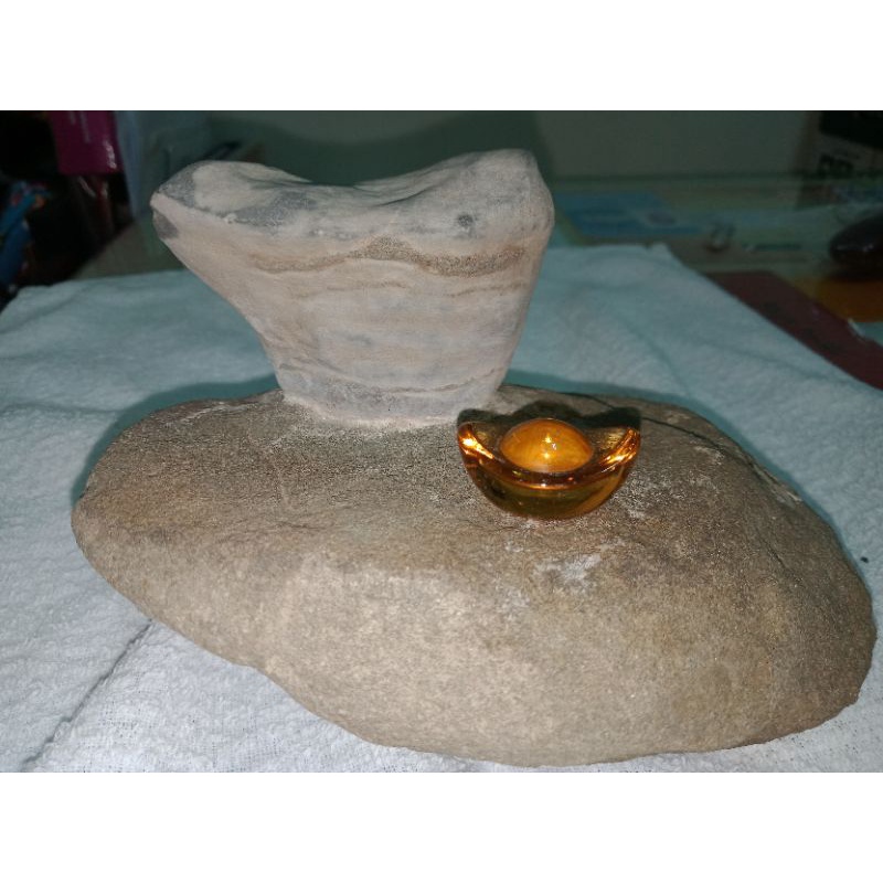 早期收藏天然 石心石 (一錠銀 )雅石220420