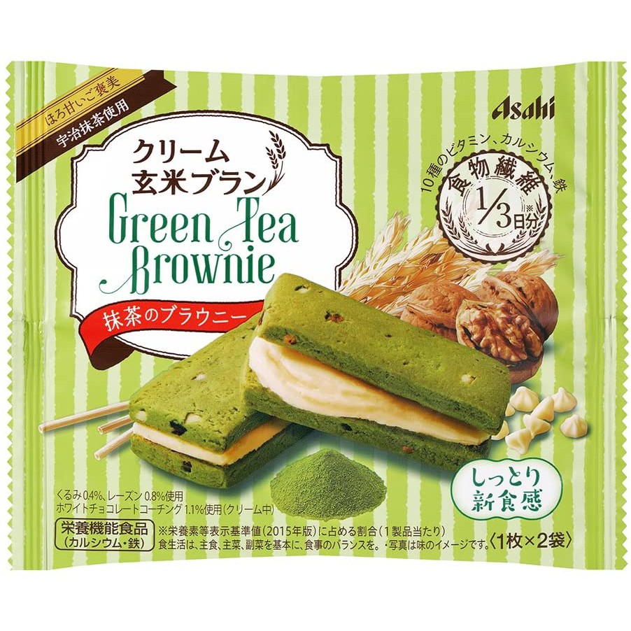 【米糖】日本 ASAHI 朝日 玄米布朗尼餅乾 玄米布朗尼 布郎尼 抹茶布郎尼 抹茶風味