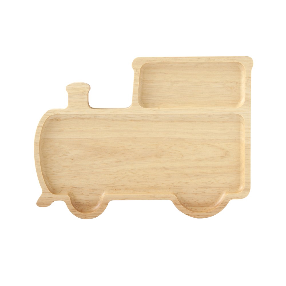 HOLA 火車造型橡膠木餐盤