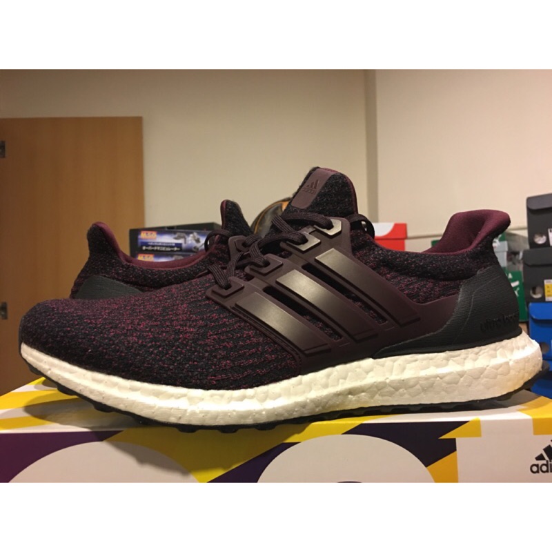 adidas ultra boost 酒紅色US:9.5二手9成9新