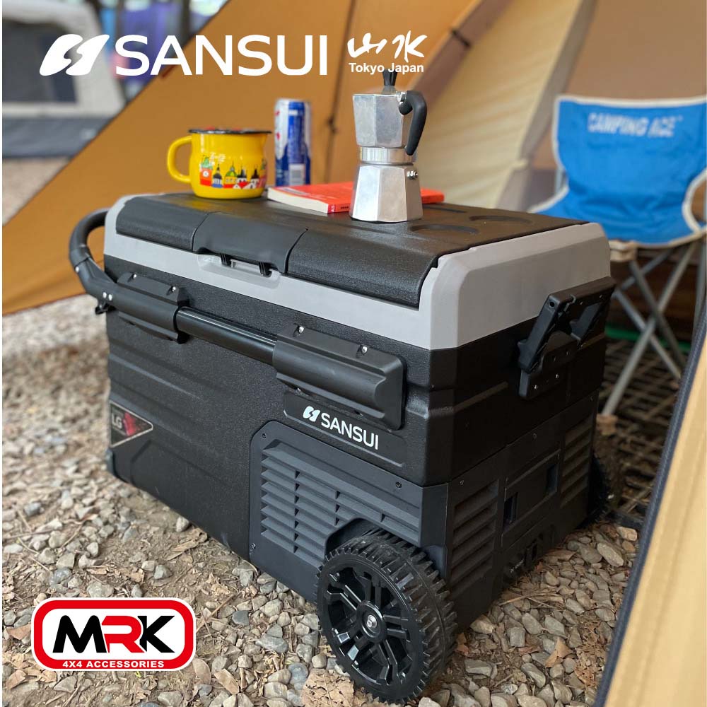 【MRK】SANSUI 山水 LG壓縮機 行動冰箱 SL-G55 車用雙槽雙溫控行動冰箱55L 小冰箱 露營冰箱