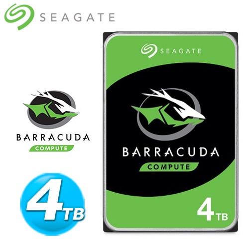 Seagate(BarraCuda)3.5吋 4TB 新梭魚 桌上型硬碟 (ST4000DM004)原價3550(省45