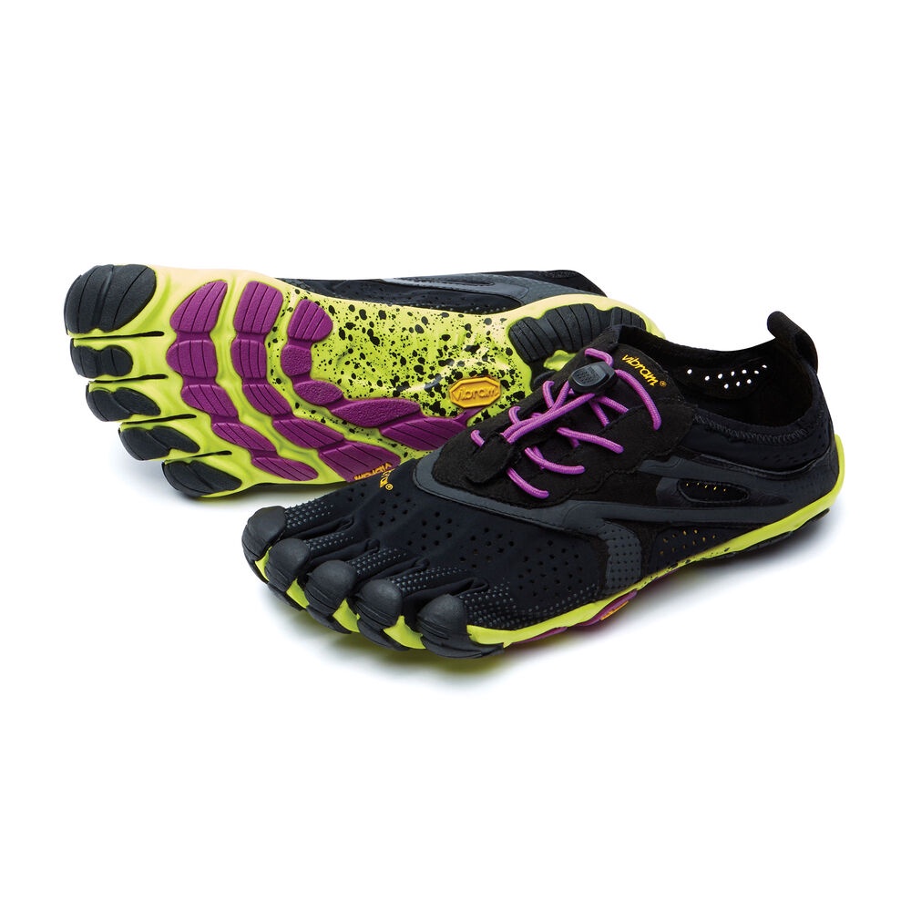 ｜享趣戶外｜《vibram》黃金大底五趾鞋-路跑-V-RUN 16W3105 黑/紫 (女)