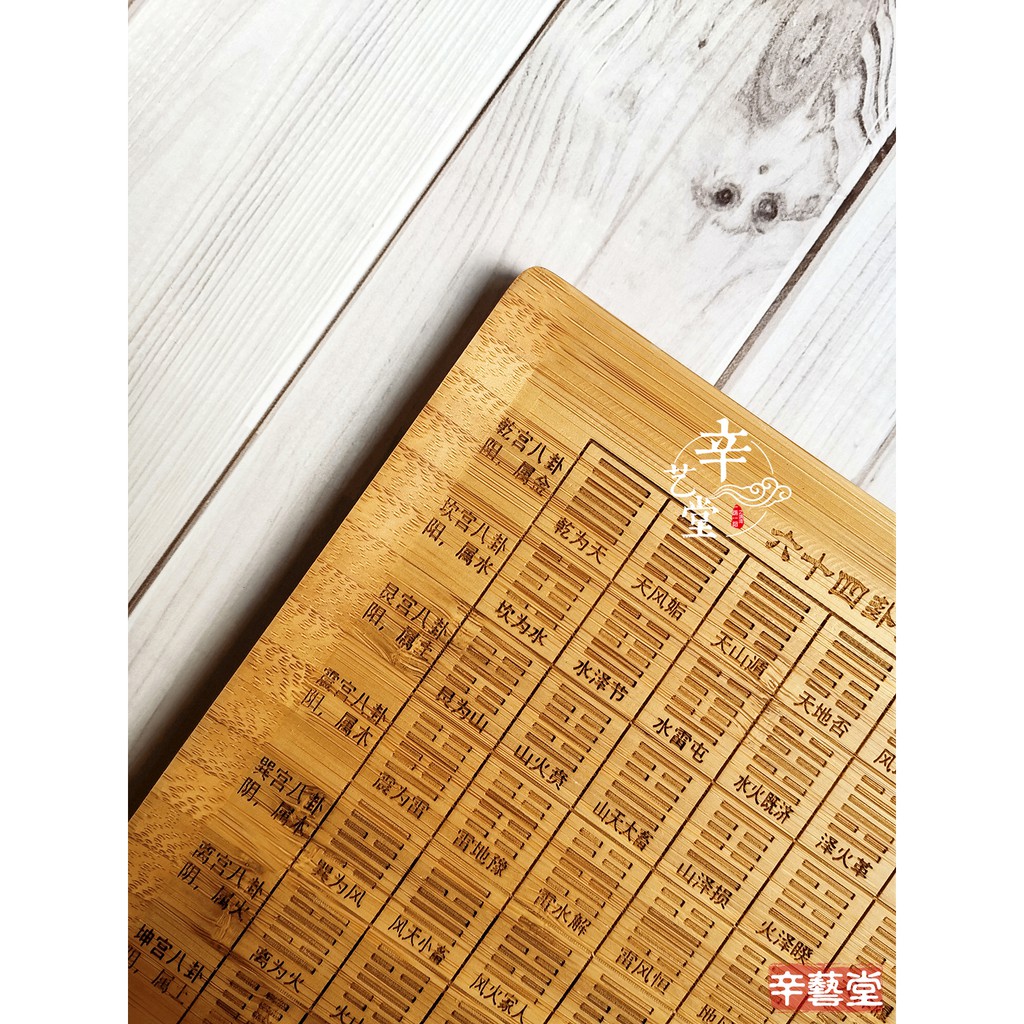 周易陰陽六爻入門速記查工具64六十四卦分宮卦象次序方盤楠竹木器梓晴简约 蝦皮購物