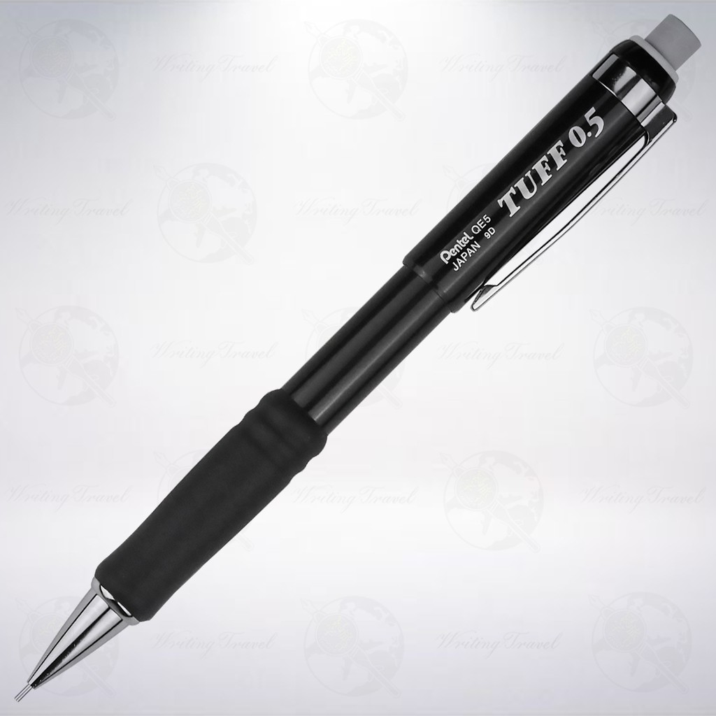 日本 Pentel TUFF 0.5mm 矽膠握位自動鉛筆: 黑色