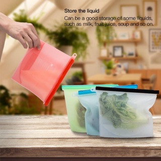 🌀LeLe生活百貨🌀1000ml食品級矽膠密封保鮮袋 密封袋 分裝袋 保鮮袋 母乳袋