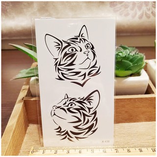 貓咪圖騰 X-436【WAWA TATTOO】男女防水紋身貼紙刺青貼紙