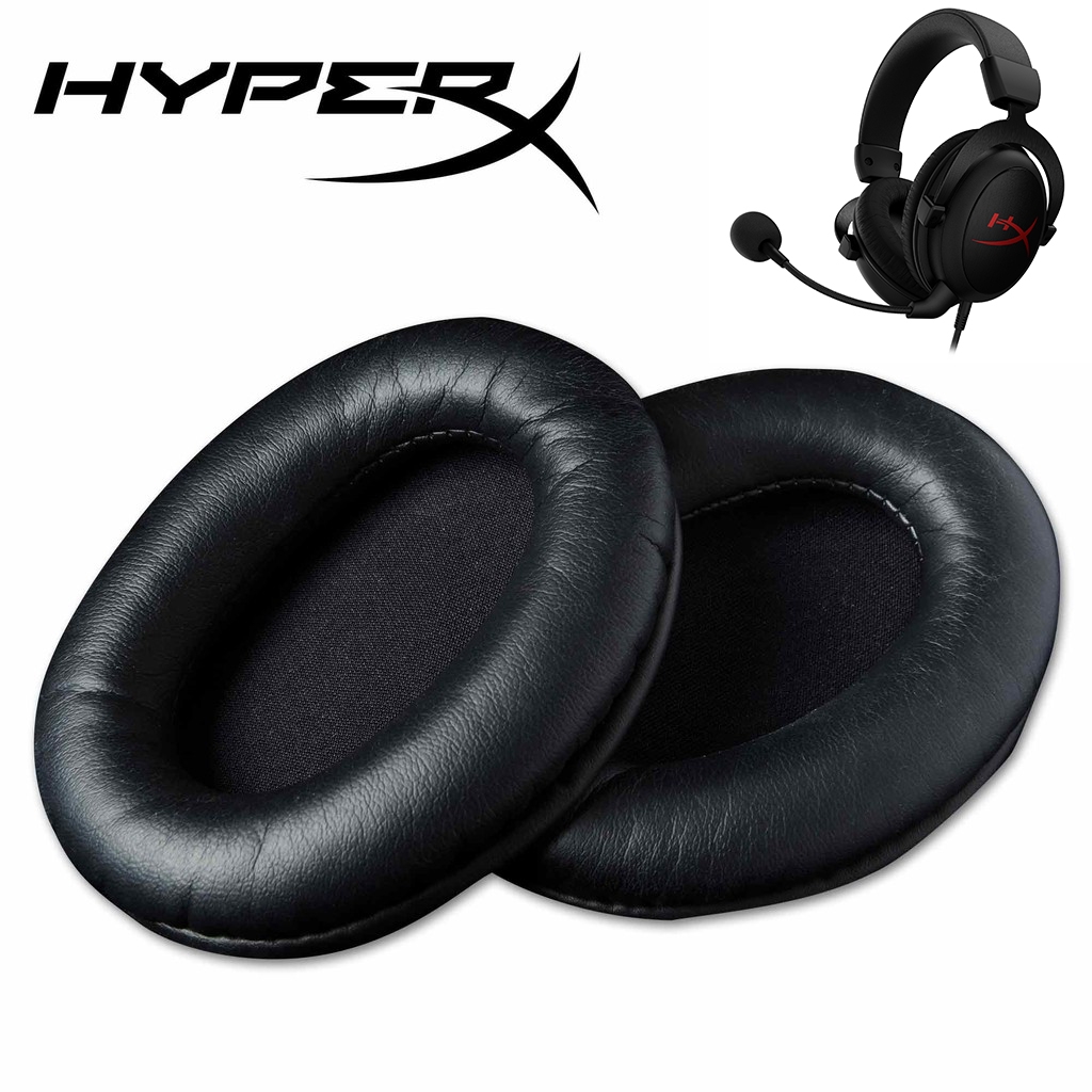 Cloud II 皮質耳罩 適用於金士頓 HyperX Cloud 遊戲耳機罩 颶風 Silver 暴風 耳機套 一對裝