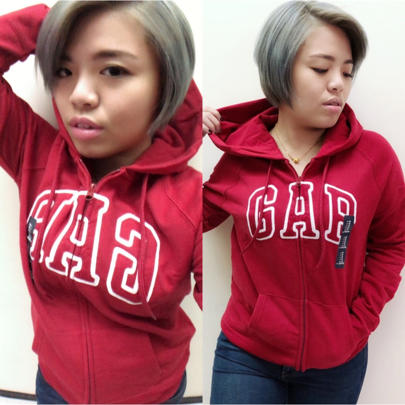 (高雄店面) 保證正品【現貨】 GAP 新款 棉質薄鋪棉 女生 長袖連帽外套 (大紅色)