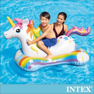 【INTEX】獨角獸造型充氣戲水玩具/坐騎/浮排 163x86cm-適3歲+ 15130460(57552)