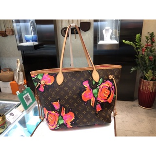 (已售出)LV-M48613經典原花玫瑰NeverFull肩背包-VI1049