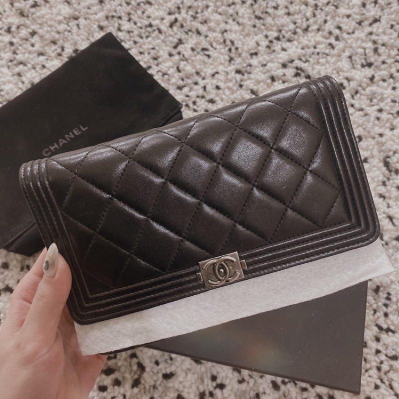 (已售) 香奈兒chanel boy woc 小羊皮 二手正品